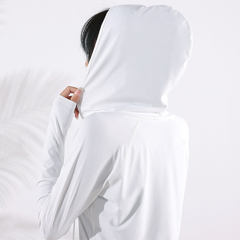 women's loose thin long sleeve sports top, view 5 - MRSLM