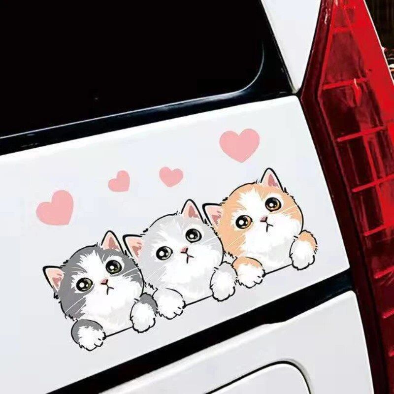 Cute cartoon cat car stickers, view 8 - MRSLM