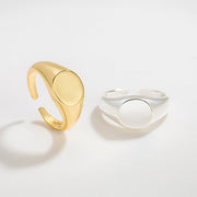 women's minimalist wide band ring, view 3 - MRSLM