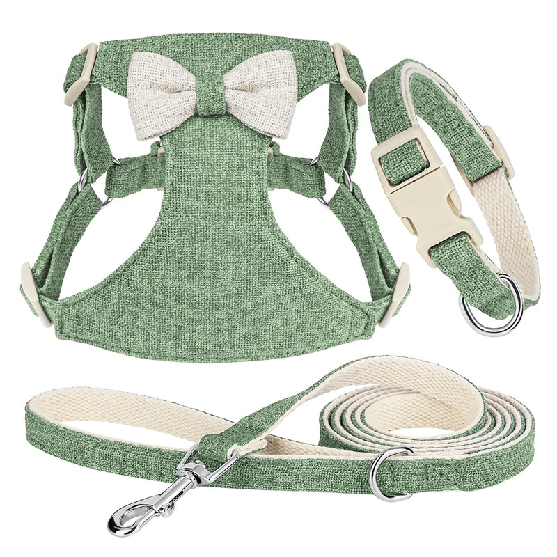 quick release dog collar harness and leash set, view 5 - MRSLM