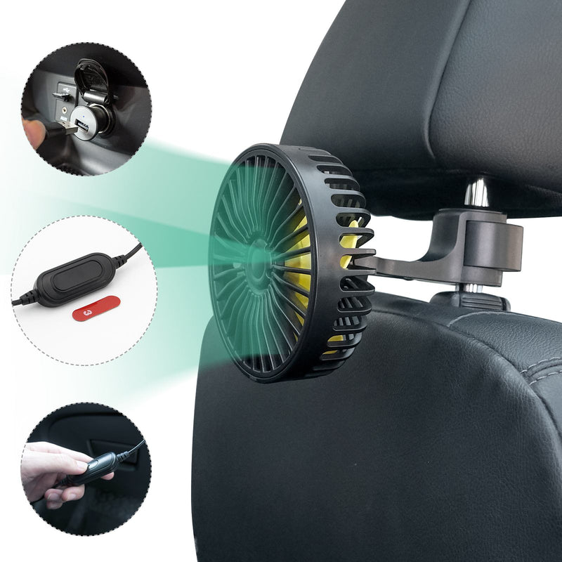 Portable USB car fan cooler, view 7 - MRSLM