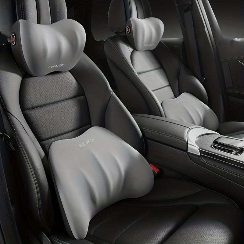 Memory Foam Car Seat Lumbar and Headrest Support Pillow