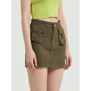 Green denim pencil skirt, view 6 - MRSLM