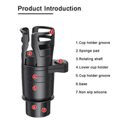 4-in-1 rotatable car cup holder expander, view 8 - MRSLM