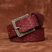 Thick cowhide leather belt, view 9 - MRSLM