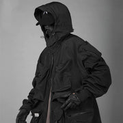 men's loose hooded work jacket, view 3 - MRSLM