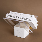 marble and acrylic book stand, view 6 - MRSLM