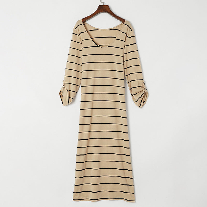 Striped pullover dress, view 4 - MRSLM