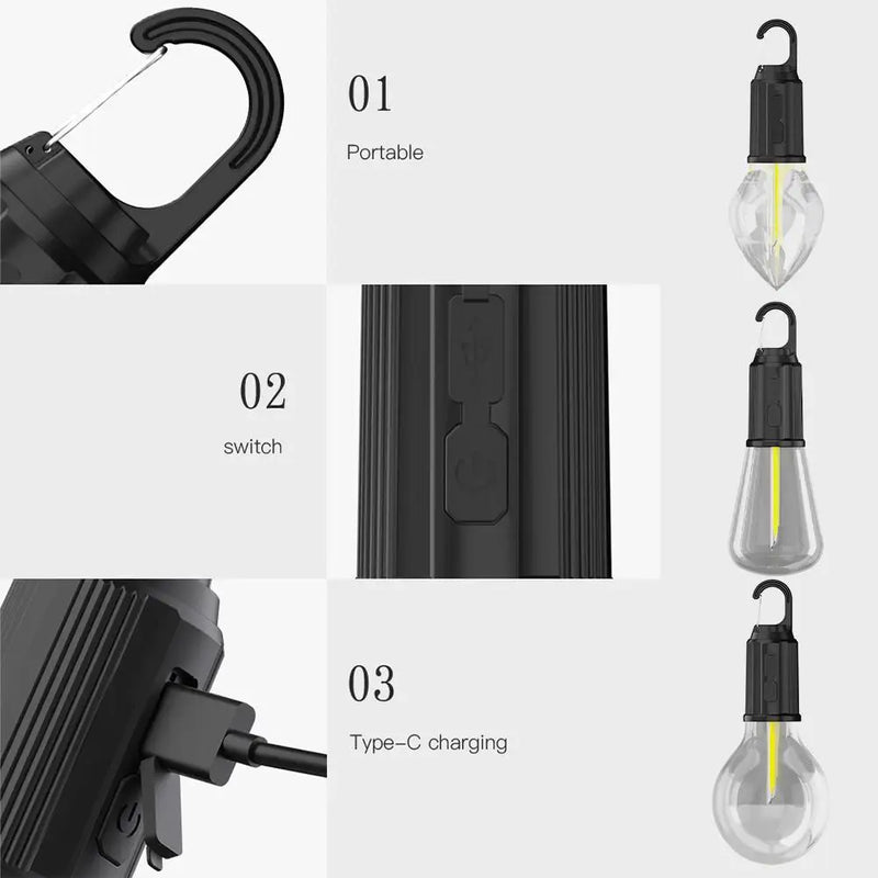 LED camping light, view 6 - MRSLM