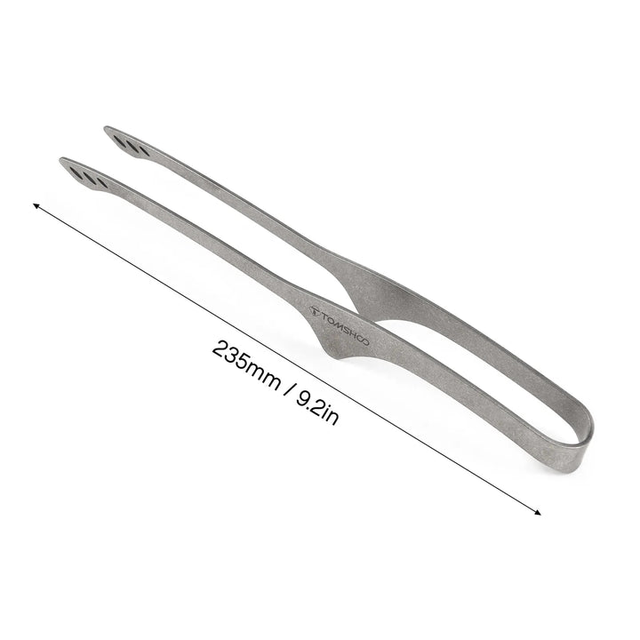 Ultra-Light Titanium Grill Tongs for Outdoor Cooking and Camping