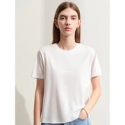 Women's bead embroidered mesh tee, view 6 - MRSLM