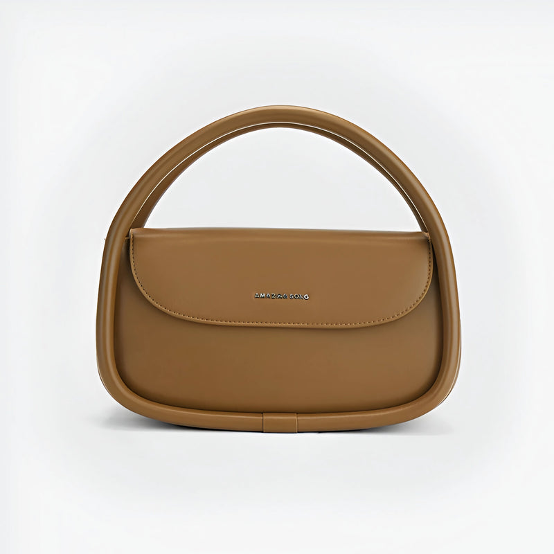 large soft split leather shoulder bag, view 3 - MRSLM