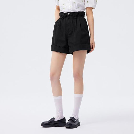 high-waist A-line casual shorts, view 2 - MRSLM