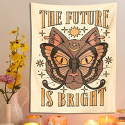 Sun moon cat tapestry wall hanging, view 2 - MRSLM