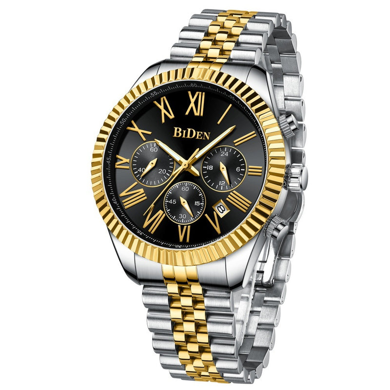 men's business quartz steel watch, view 4 - MRSLM