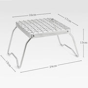 folding campfire grill stand, view 2 - MRSLM