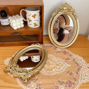 gold carved frame table mirror, view 5 - MRSLM