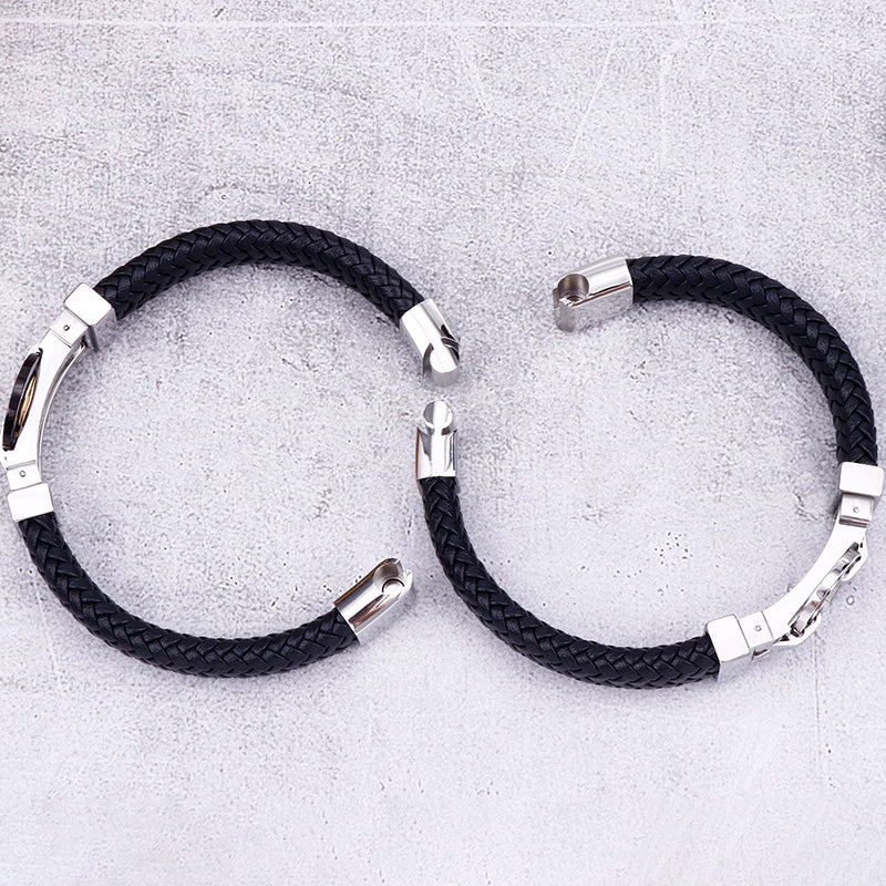 men's vintage leather bracelet, view 2 - MRSLM
