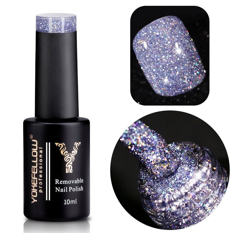 Esmalte em gel com glitter refletivo, 10ml