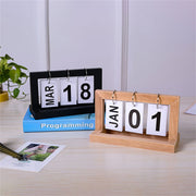 timeless wooden flip calendar, view 6 - MRSLM