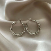 vintage round braid drop earrings, view 6 - MRSLM