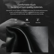 men's slim PU leather wallet with RFID, view 7 - MRSLM