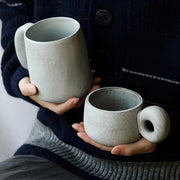 handcrafted stoneware retro coffee mug, view 10 - MRSLM