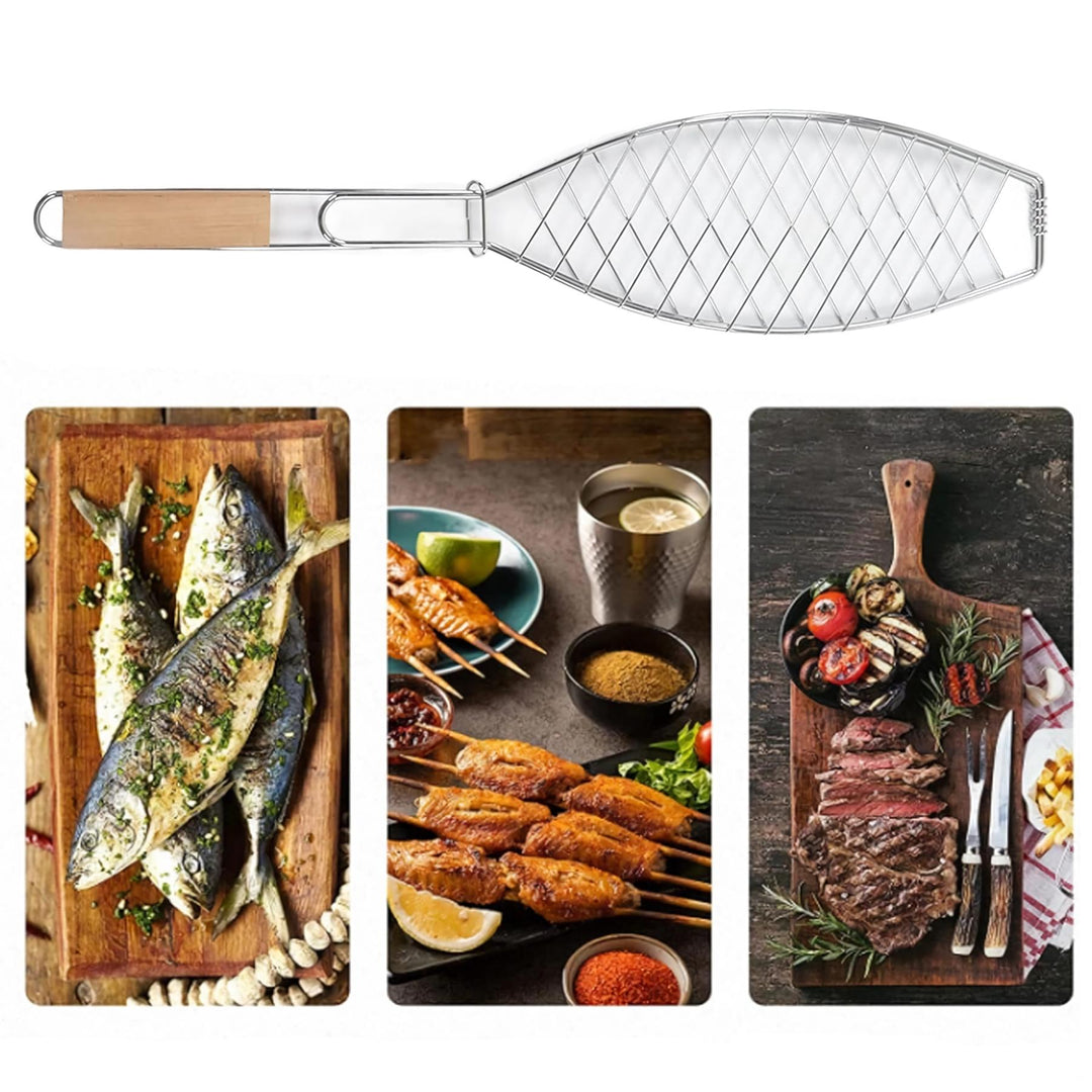 Flexible Nonstick BBQ Fish & Vegetable Grilling Basket