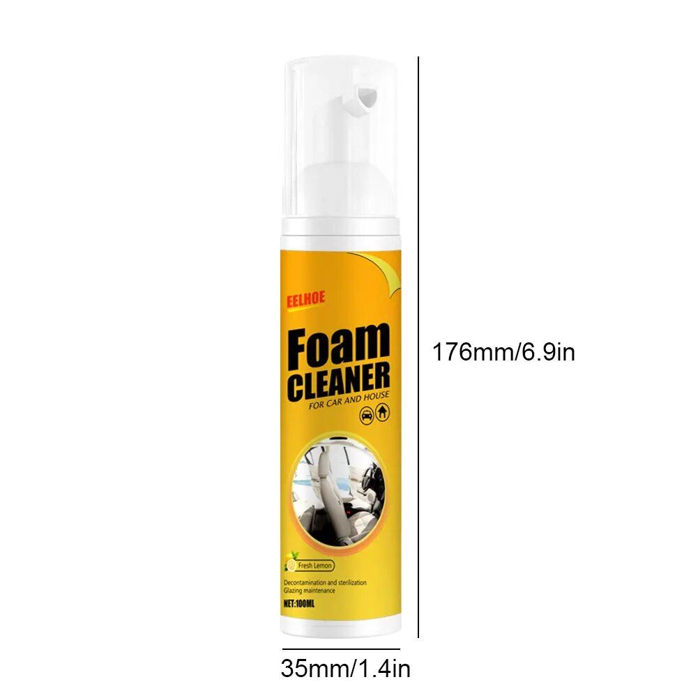 Multi-Purpose Foam Cleaner Spray for Car Interior & Home Surfaces