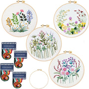 Floral embroidery DIY kit with hoop, view 11 - MRSLM