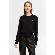slim wool sweater with ladybug embroidery, view 5 - MRSLM
