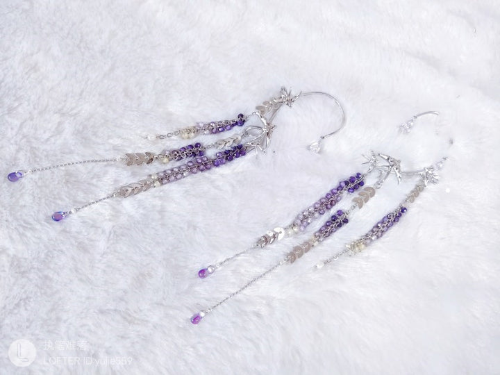 Wisteria Zirconia Earrings Crystal Jewelry