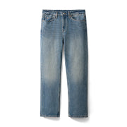 men's vintage washed loose straight jeans, view 3 - MRSLM