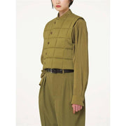 women's diamond pattern vest, view 4 - MRSLM