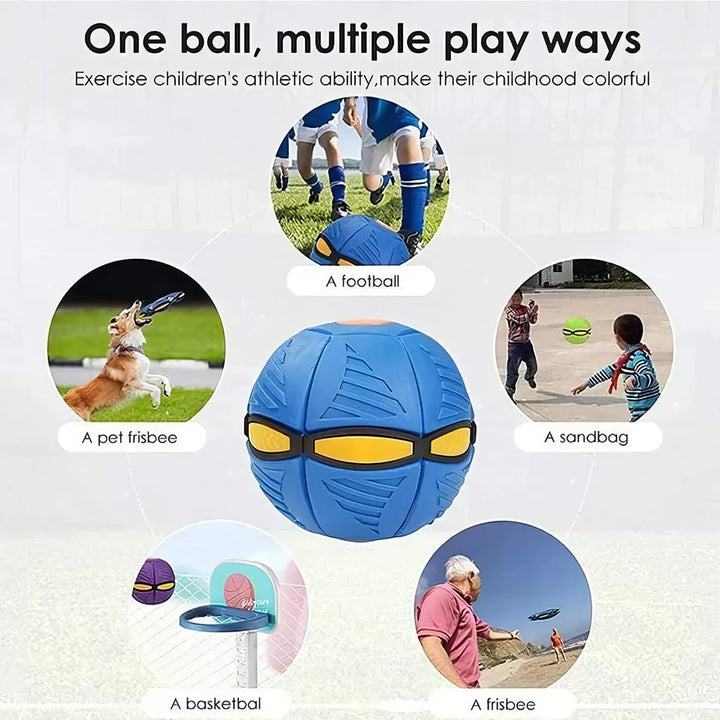 Magic UFO Ball: Transforming Dog Toy for Interactive Outdoor Fun