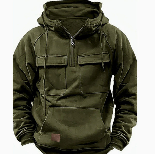 Men's Zip-up Hoodies Sweatshirt With Drawstring And Pocket Design Fashion Casual Sports Sweatshirt