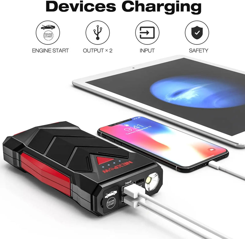 portable car jump starter 12v, view 3 - MRSLM