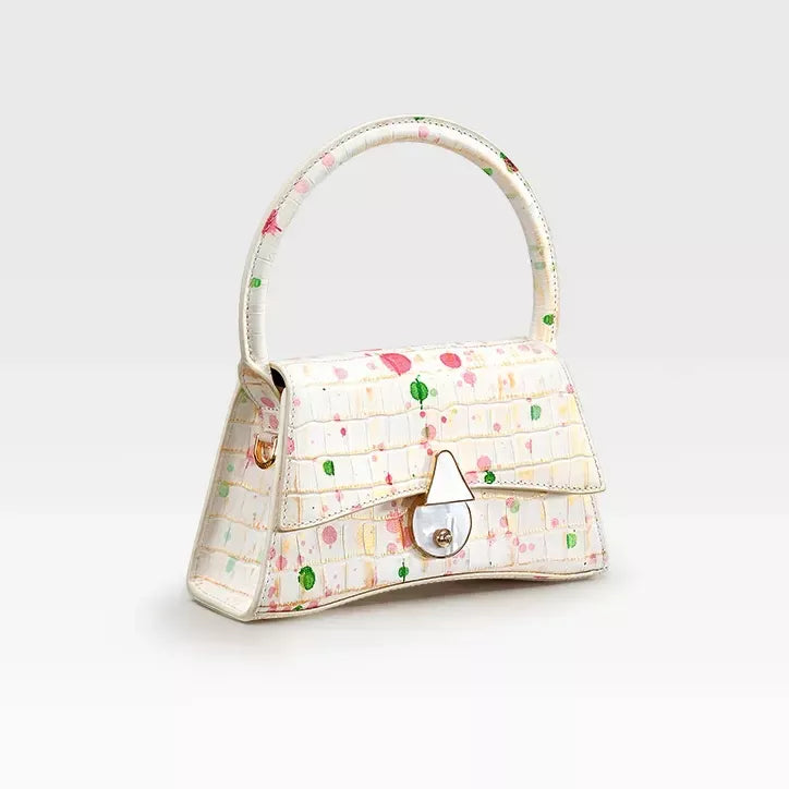 Half moon genuine leather handbag, view 10 - MRSLM