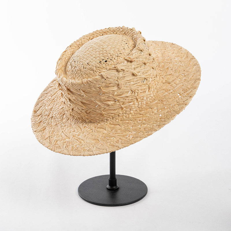 handmade raffia sun hat, view 6 - MRSLM