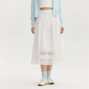 elegant lace hem midi skirt - MRSLM