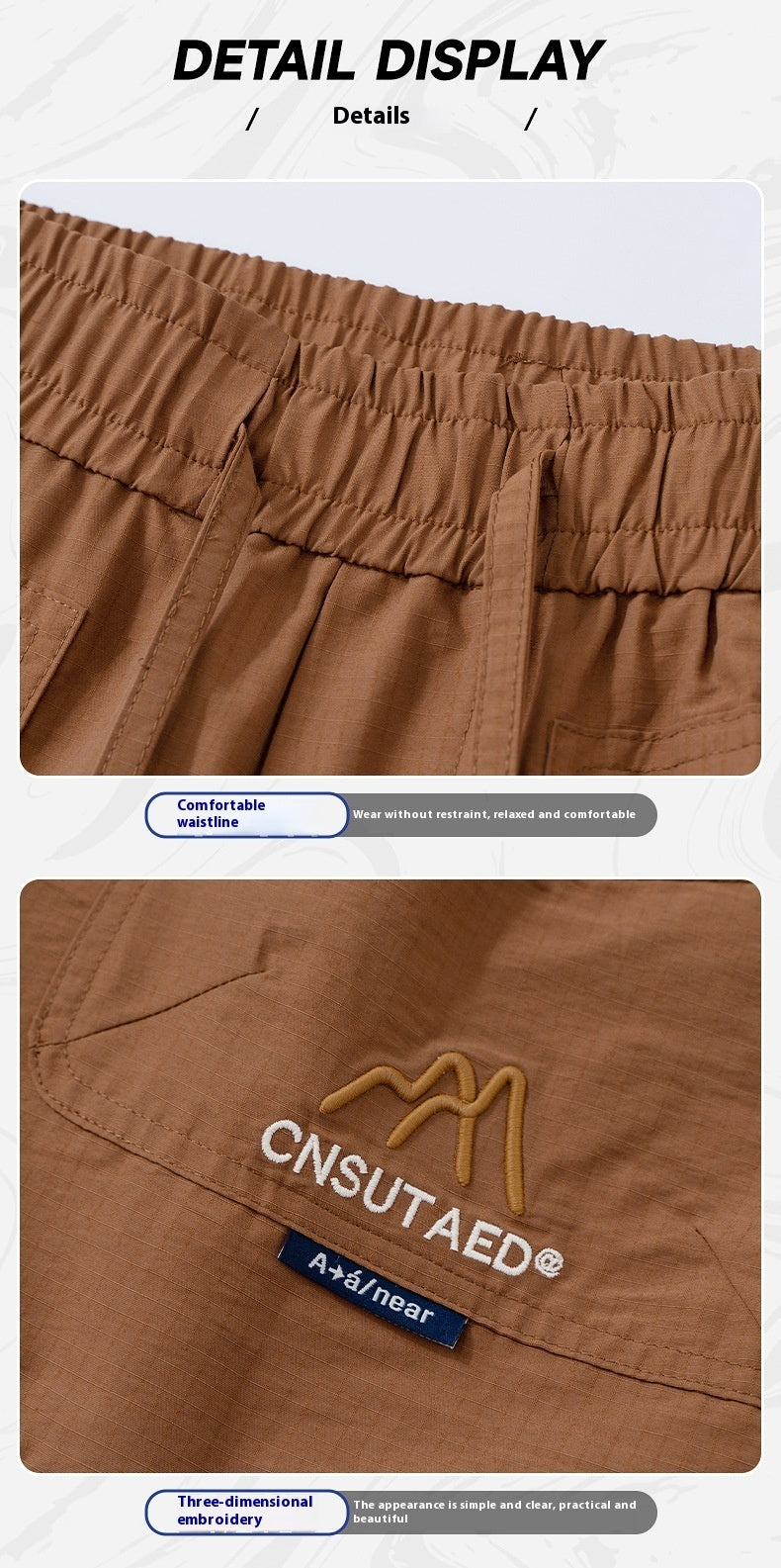 men's loose nylon fifth pants, view 5 - MRSLM