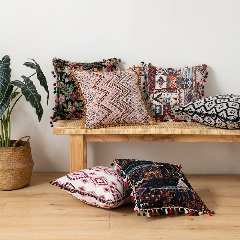 moroccan boho tassel cushion covers - MRSLM