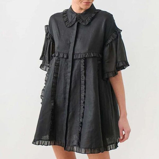 summer loose cotton dress - MRSLM