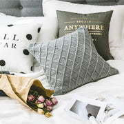 elegant gray knitted decorative pillowcase, view 9 - MRSLM