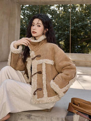 vintage lamb wool button jacket, view 9 - MRSLM