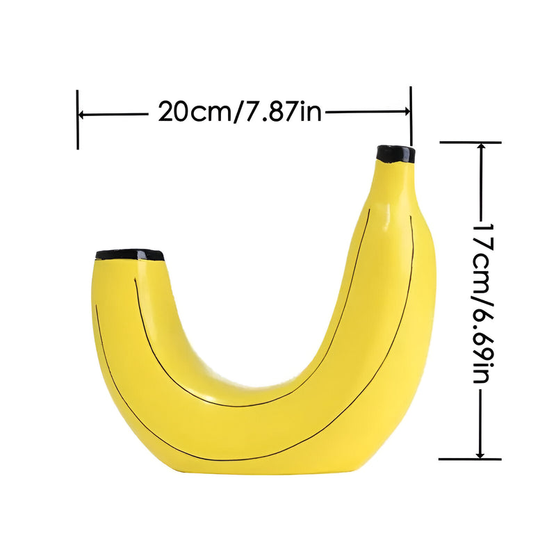 Resin banana flower vase, view 2 - MRSLM