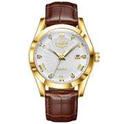 men's leather chronograph sport watch, view 4 - MRSLM