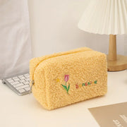 cute embroidered flowers cosmetic bag, view 12 - MRSLM