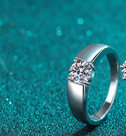 crown couple sterling silver ring, view 6 - MRSLM