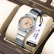 Women's ultra-thin quartz watch with steel strap, view 7 - MRSLM